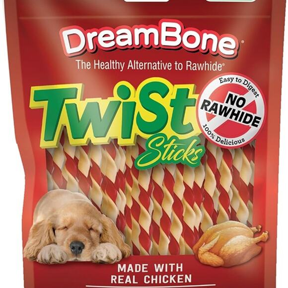 DreamBone Twist Sticks, Made With Real Chicken, Rawhide-Free Chews for Dogs, 50 - Picture 2 of 7